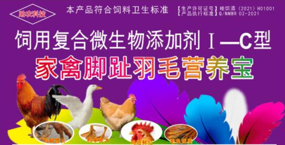 家禽腳趾羽毛營養(yǎng)寶，短時(shí)間加快家禽長出長腳趾、羽毛，并且能夠增肥增重和肉質(zhì)改善的產(chǎn)品